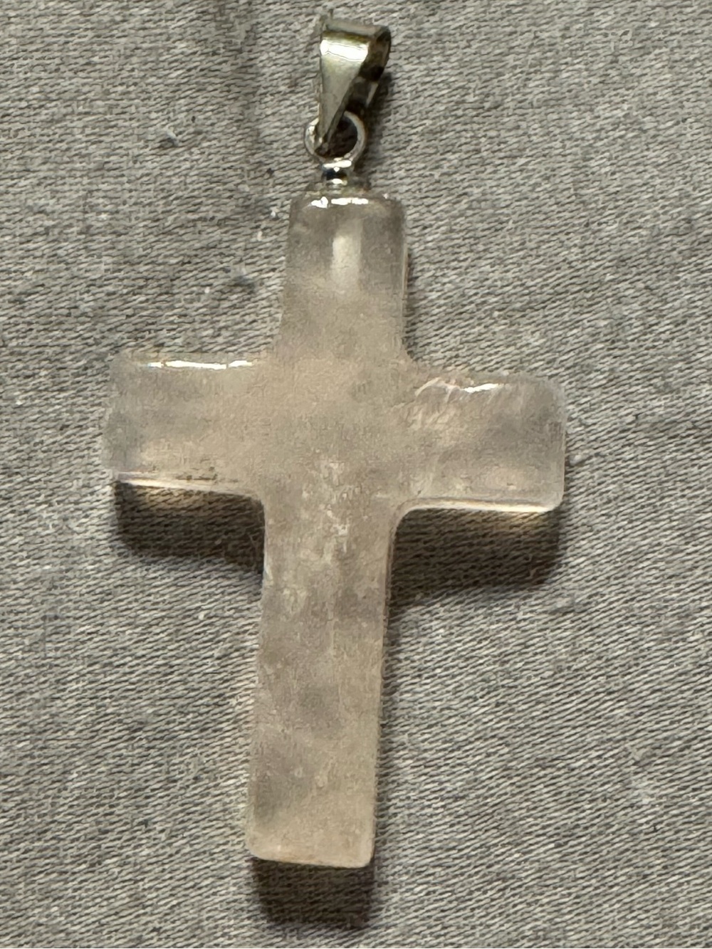 Cross Pendant Rose Quartz